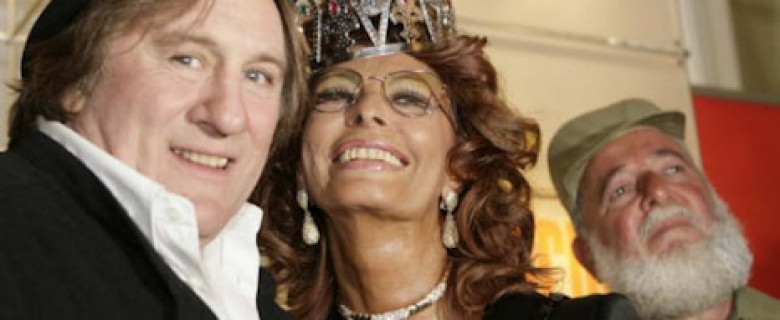 Sophia Loren, Gerard Depardieu and Angela Carrasco / Tenerife Carnaval